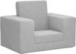 vidaXL Canapé-lit enfant peluche douce gris clair