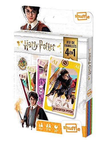 Shuffle Harry Potter Kaartspel - 4 Spellen in 1 - 7 Gezinnen, Paren, Actie & Gevechten