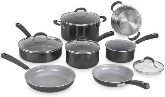 Cuisinart Advantage® Ceramica XT Pannenset - 11-Delig - Zwart