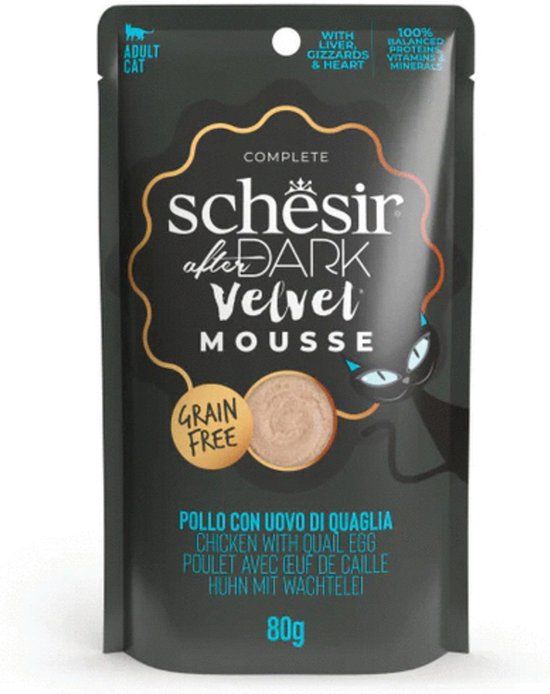 Schesir After Dark Velvet 80 g - Kattenvoer - Kip & Ei