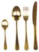 Chic Antique Nordique couverts set, gold finish, 4 pieces