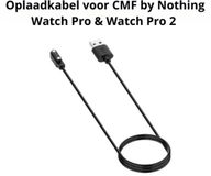 DrPhone Câble de recharge magnétique USB – Convient pour CMF by Nothing Watch Pro /Watch Pro 2 & Watch Pro 3 Smartwatch câble – Noir – 1M