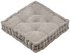 Stof Textile Vloerkussen Ribcord - taupe - polyester - 45 x 45 x 10 cm - vierkant - Extra dik