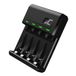 Green Cell GC VitalCharger Ni-MH AA en AAA Batterij oplader met Micro USB en USB-C poort