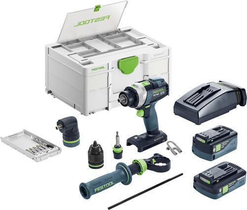 Festool TPC 18/4 5,0/4,0 I-Set 18V Li-Ion accu klopboormachine set (1x 4,0Ah & 1x 5,0Ah) in systainer - 75Nm