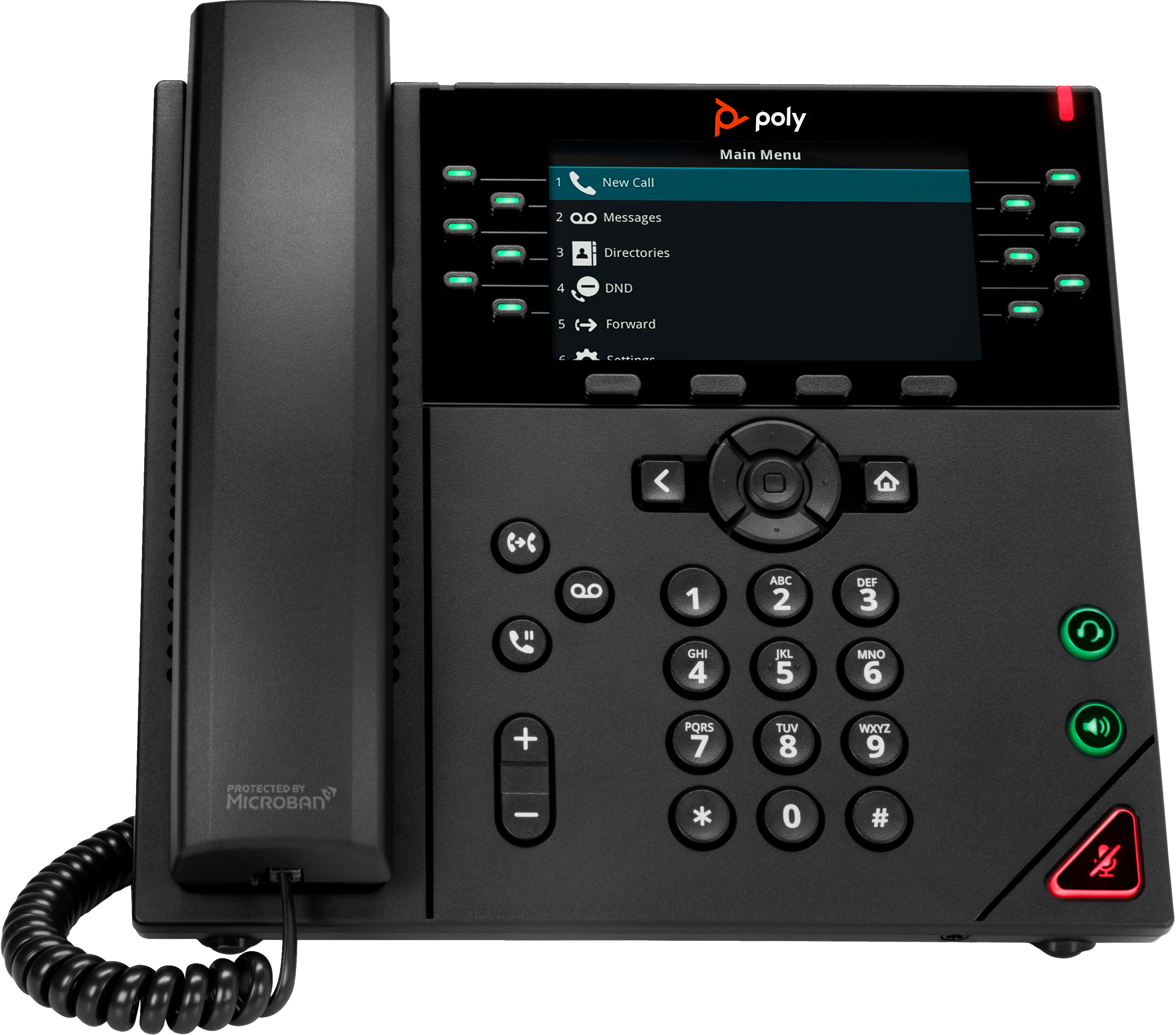 POLY   VVX 450 12-lijns IP-telefoon met PoE-ondersteuning