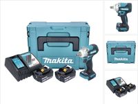Makita DTW 301 RFJ accu slagmoersleutel 18 V 330 Nm 1/2" borstelloos + 2x oplaadbare accu 3.0 Ah + lader + Makpac