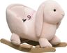 HOMCOM Cheval à bascule pour enfants Peluche 60x33x50cm Rose
