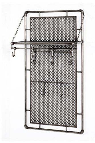 Haku-Möbel Wandgarderobe - metaal - antraciet - 60 x 35 x 120