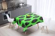 Bonamaison Tafelkleed, Anti-Mold, Sneldrogend, Waterdicht, 100% Polyester Tafellaken, Neon groene rook, 140 x 140 Cm