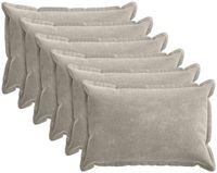 vidaXL - Housse de coussin - 6 pièces - BOIS - Gris clair - 50 x 70 cm - Tissu chenille