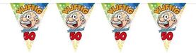 Merkloos / Sans marque Folat 3x Abraham Vlaggenlijn - 50 Jaar - 10m
