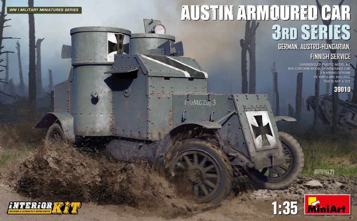 MiniArt 1:35 39010 Austin Armoured Car 3rd Series with Interior Kit Plastic kit