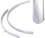 Merkloos / Sans marque Stel spatborden 28" staal hybride 45mm zilver