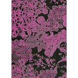 Décopatch Papier nr. 460, 20 vellen, 395 x 298 mm, ideaal voor je Papmachés, zwart, roze, kant