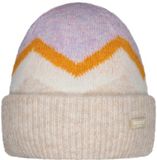 Barts Kinderhoed Adelena Gestreept Unisex Beanie 50% gerecycled polyester Beige/Lila/Wit/Geel