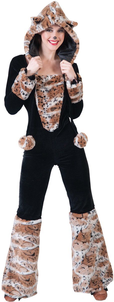 Funny Fashion Panda Funny Fashion Onesie / verkleedkostuum Sneeuwkat Suzette - Maat 32-34