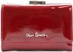 Pierre Cardin Portefeuille femme – Cuir verni de haute qualité – Rouge – Avec fermoir à clip