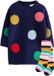 Next - Meisjes - Gebreide trui-jurk en maillot - Navy Rainbow Spot