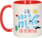 Bellatio Decorations Cadeau koffie/thee mok voor broer - rood - big hug - 300 ml - verjaardag