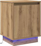 vidaXL Nachtkastje Artisan Eiken 39 x 34,5 x 50 cm Bewerkt hout