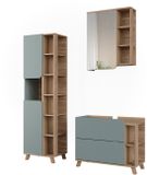 Vicco Badkamermeubelset Karen, Blauw/Sonoma, 3 delen