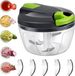 Hachoir manuel pour oignons – 520 ml – 5 lames supplémentaires et un fouet – Compact et efficace – 3 lames en acier inoxydable