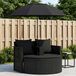 Maison Exclusive - Tuinbed met parasol, van zwart polyrotan