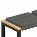 vidaXL - Coussin de banc - 2 pièces - Velours côtelé - Gris foncé