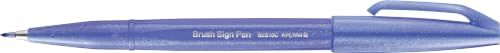 Pentel Arts Brush Sign Pen SES15C-V2X Penseelstift, Indigo, 10 Stuk
