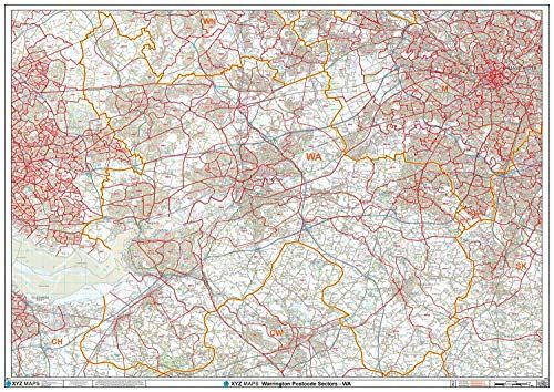 Warrington - WA - Postcode Map - Paper