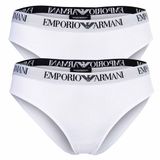 Emporio Armani Essential Cotton 2-Pack Brief Dames XS Wit/Wit
