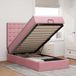 Maison Exclusive - Lit plateforme avec matelas et éclairage LED, rose, 80x200 cm, velours