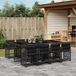 Prolenta Maison Exclusive Tuinset voor buiten, 9-delig, met kussens, zwart, van polyrotan