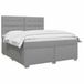 vidaXL Boxspringbed met matras, lichtgrijs, 160 x 200 cm, gestoffeerd