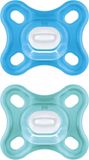 MAM Comfort Fysiologische Fopspeen +0m Blauw Set van 2 + Opbergdoos