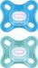 MAM Comfort Fysiologische Fopspeen +0m Blauw Set van 2 + Opbergdoos