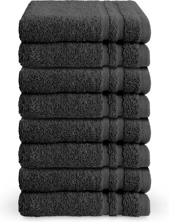Byrklund Gastendoekjes - 30x50 cm - Set van 8 - Antraciet - 500 g/m2