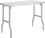 VEVOR Werktafel Keukentafel, Zilver Roestvrij Stalen Werktafel, 1220 x 610 x 850 mm