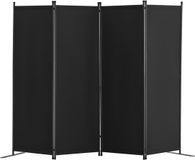 VEVOR Room Divider 4-Delig Opvouwbaar Privacy Scherm Scheidingsscherm Zwart