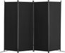 VEVOR Room Divider 4-Delig Opvouwbaar Privacy Scherm Scheidingsscherm Zwart