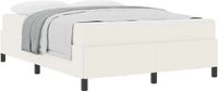 vidaXL Bedframe met matras Crème 140 x 190 cm Stof