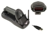 KALEA-INFORMATIQUE Draadloze laserscanner barcodescanner, programmeerbaar 32 bits, BEREIK 300M. Oplaadbare batterij, USB-poortaansluiting