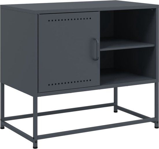 vidaXL Tv-meubel - 100,5x39x60,5 cm - Staal - Roze