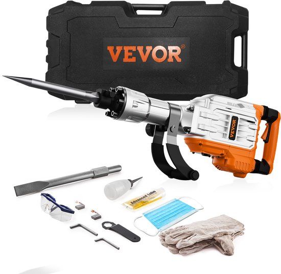 VEVOR Krachtige Breekhamer Elektrische Sloophamer 3500W 60J 2 Beitelset