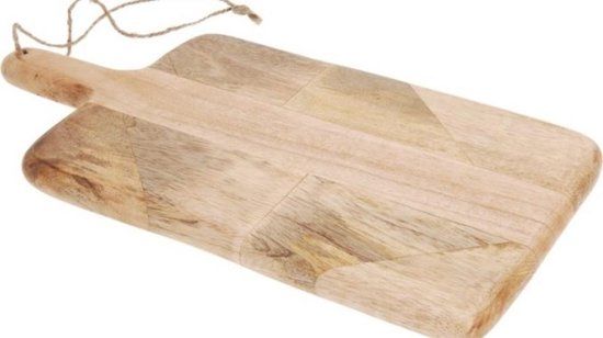Relaxwonen Snijplank met handvat - 36 x 19 x 2,2 cm - Hout