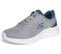 Skechers Heren Skech-LITE PRO 2.0 BERRIX Sneaker, grijs/blauw, 8 UK