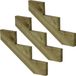 Vinuovo Set van 3 KDI trapstangen van hout voor tuintrappen, hoogte 51 cm
