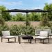 vidaXL Dubbele Parasol met Dak 316x145 cm Zwart