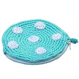 Naturezoo Etuitje Rond Met Stippen 8 Cm Blauw